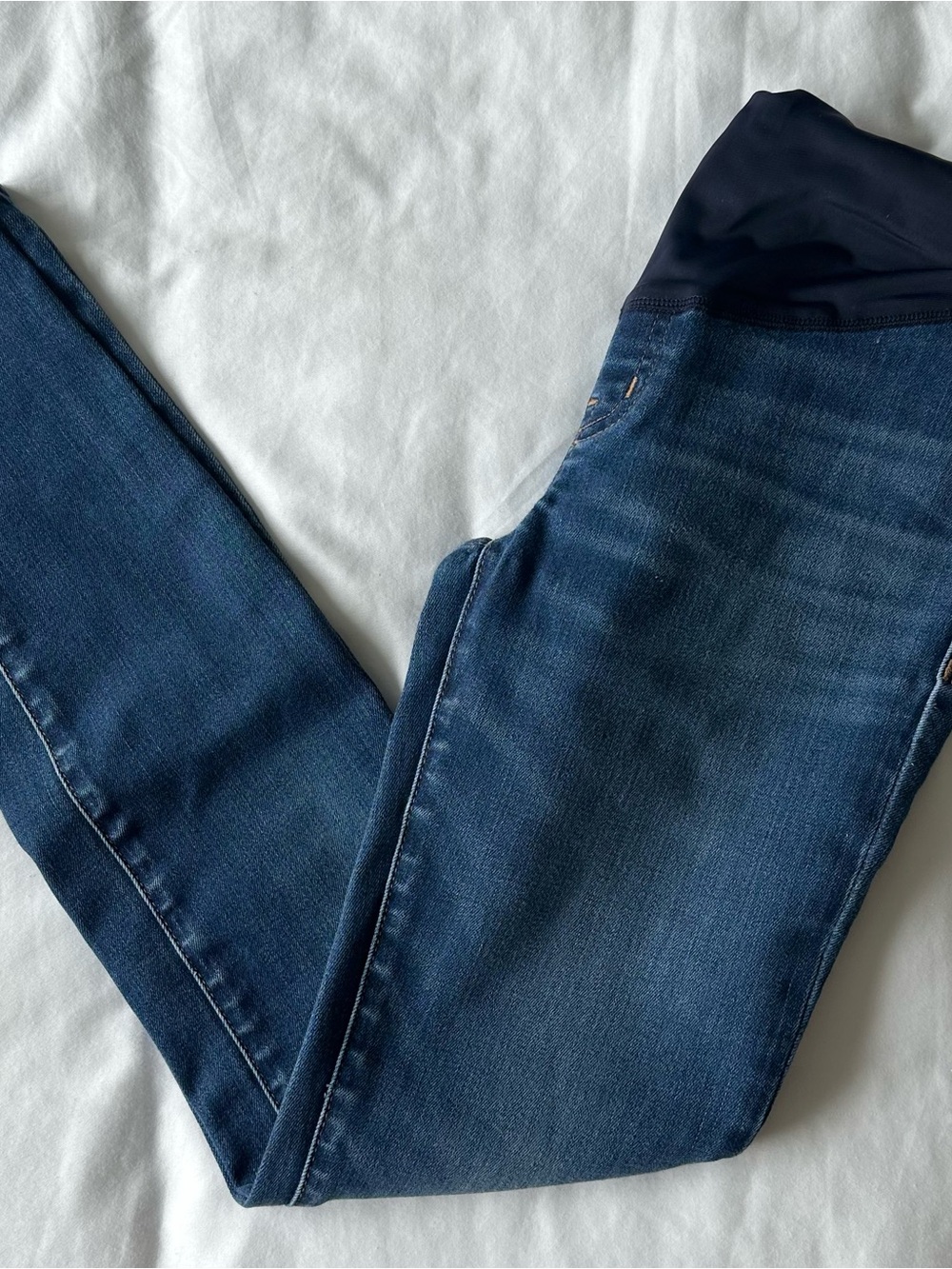 MADEWELL Dark Blue Skinny Maternity Jeans with Navy Panel Size 25